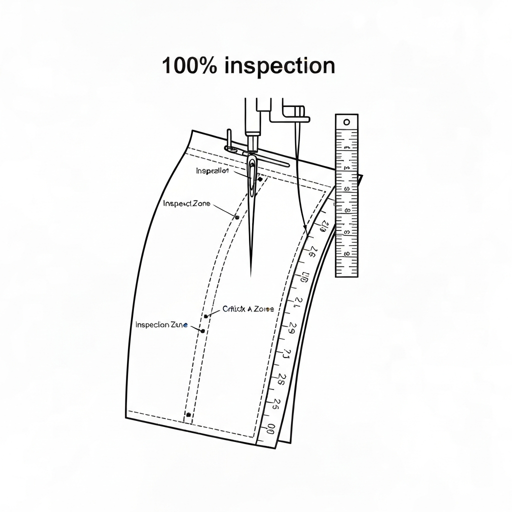 전수검사 (100% Inspection / 全数検査 / 全检 / kiểm 100%) 기술 도식화