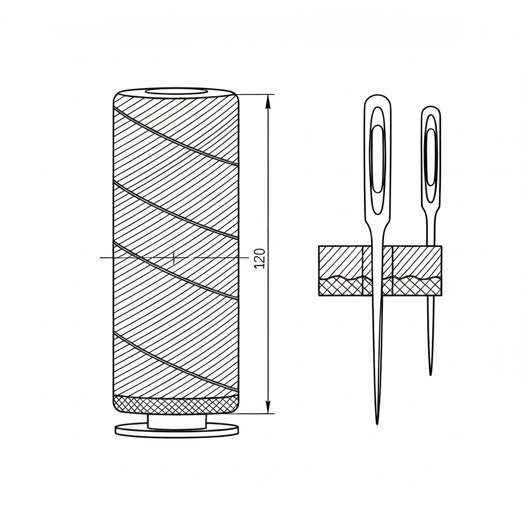 발수사 (Anti-wicking Thread / 撥水糸 / Chỉ chống thấm) 기술 도식화