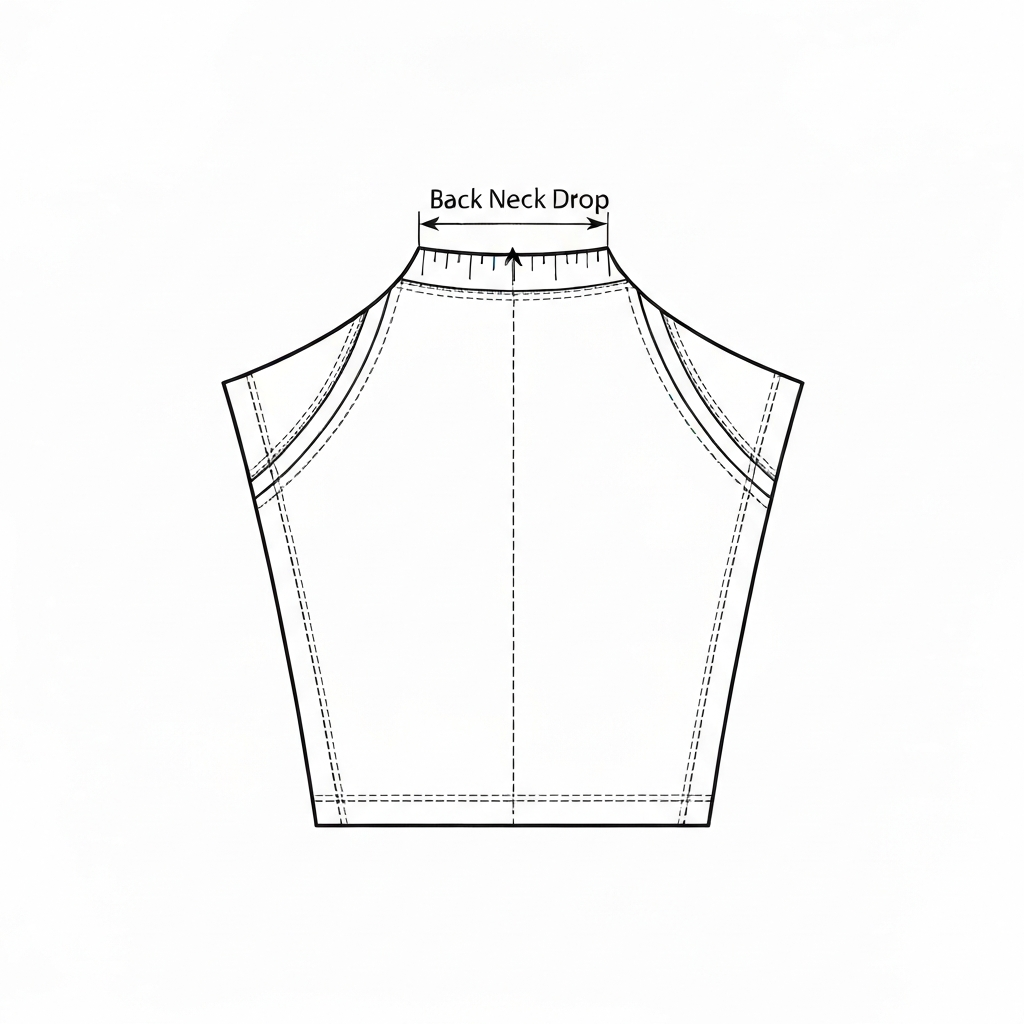 뒷목 처짐 (Back Neck Drop / Hạ cổ sau / 後下がり) 기술 도식화