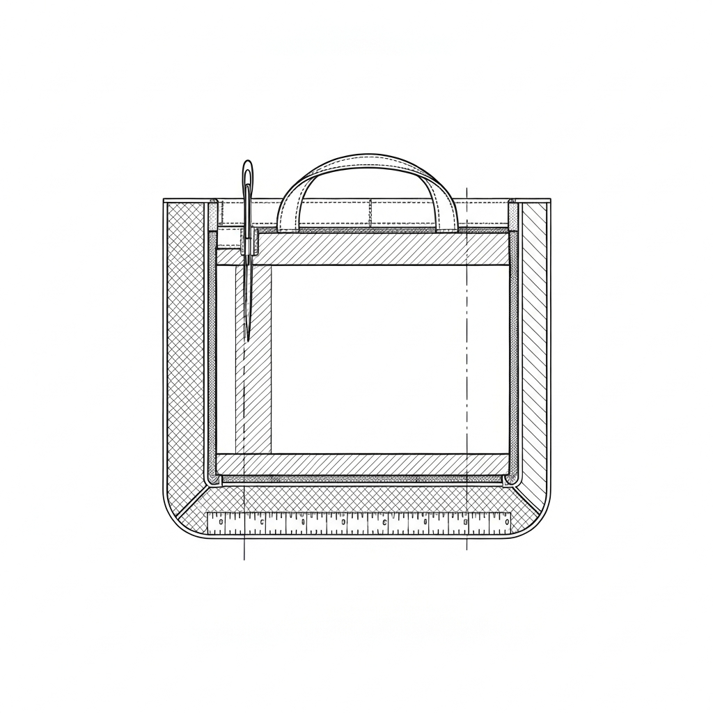 비치백 (Beach Bag / Túi đi biển / ビーチバッグ) 기술 도식화