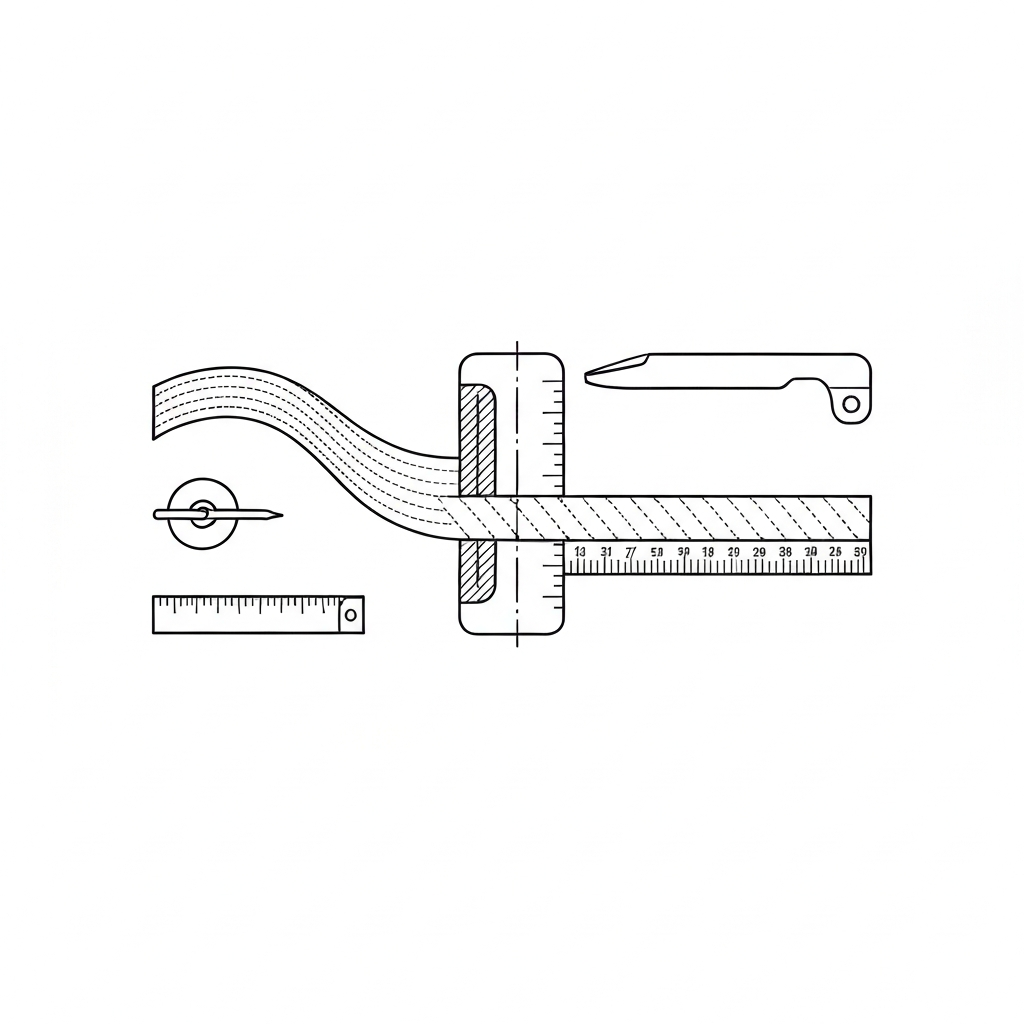 바이어스 (Bias Tape / viền chéo / バイアス) 기술 도식화