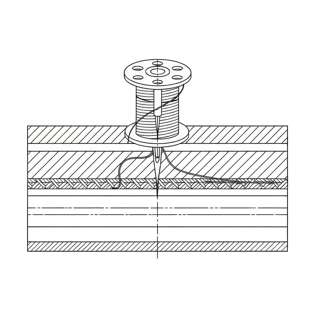 북알 / 실토리 (Bobbin / Suốt chỉ / ボビン) 기술 도식화
