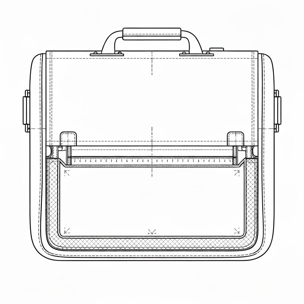 브리프케이스 (Briefcase / cặp / ブリーフケース / 公文包) 기술 도식화