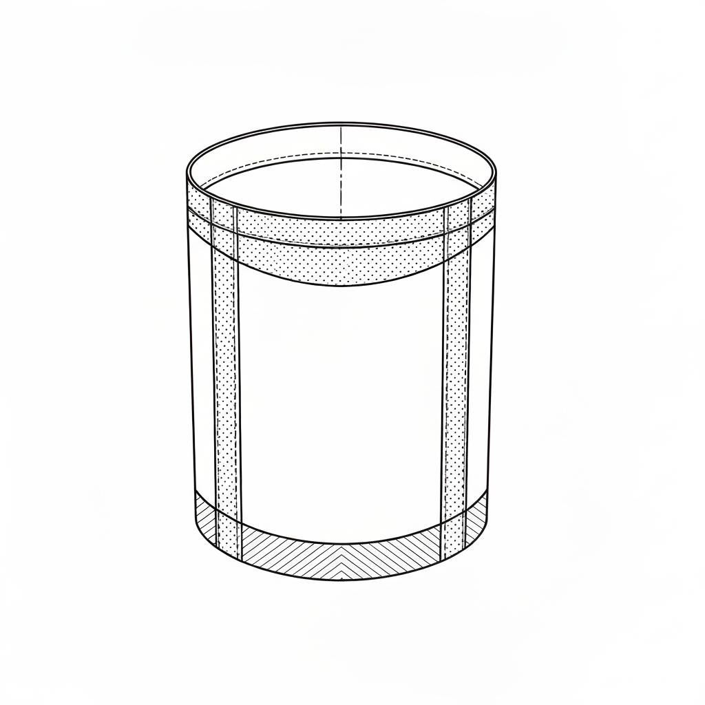 버킷백 (Bucket Bag / túi xô / バケットバッグ) 기술 도식화