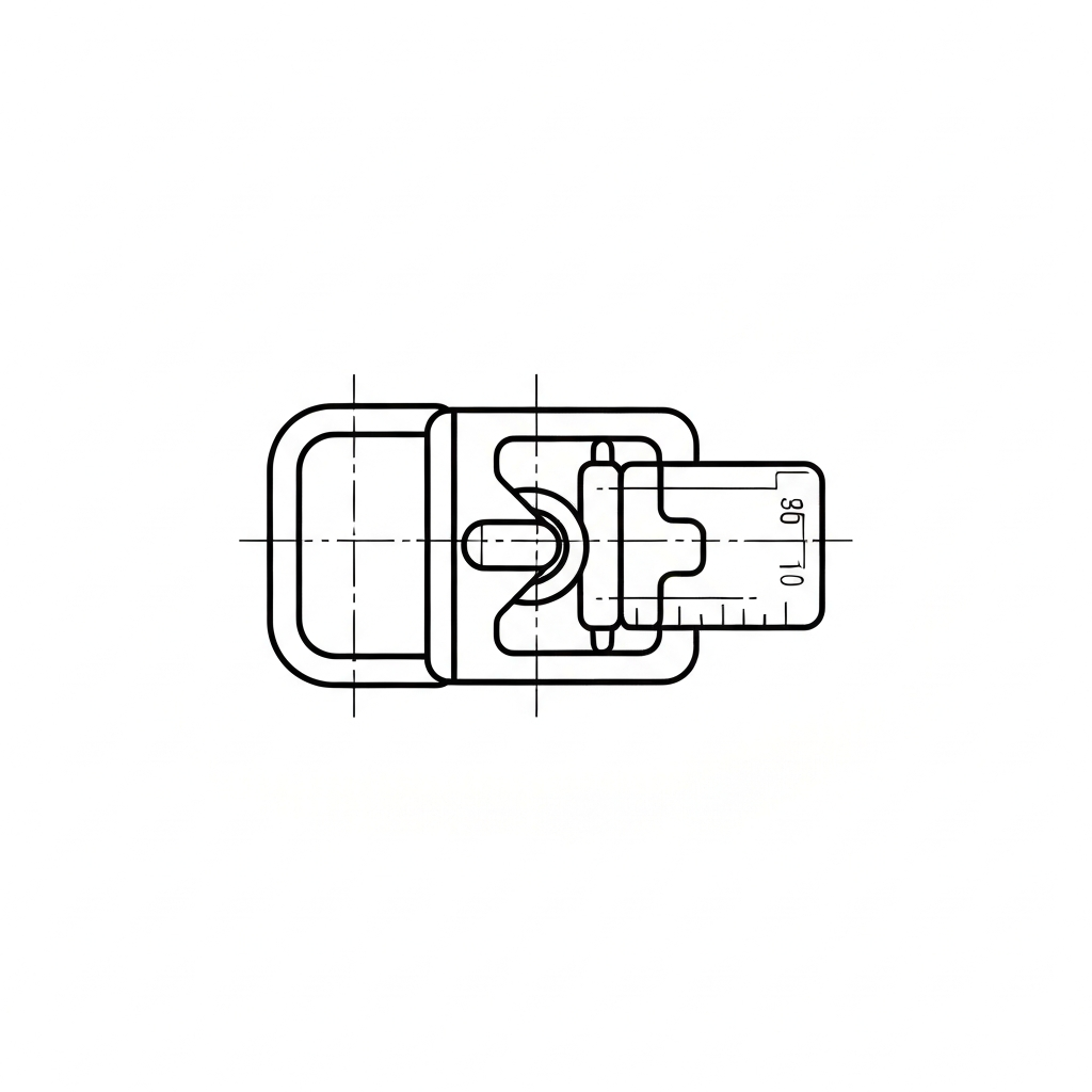 캠버클 (Cam Buckle / khóa cam / カムバックル) 기술 도식화