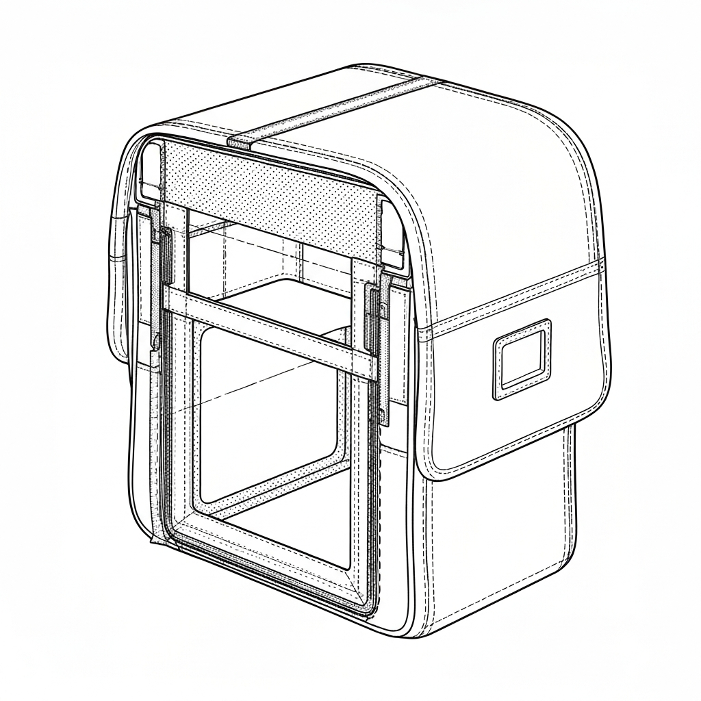 카메라백 (Camera Bag / Túi máy ảnh / カメラバッグ) 기술 도식화