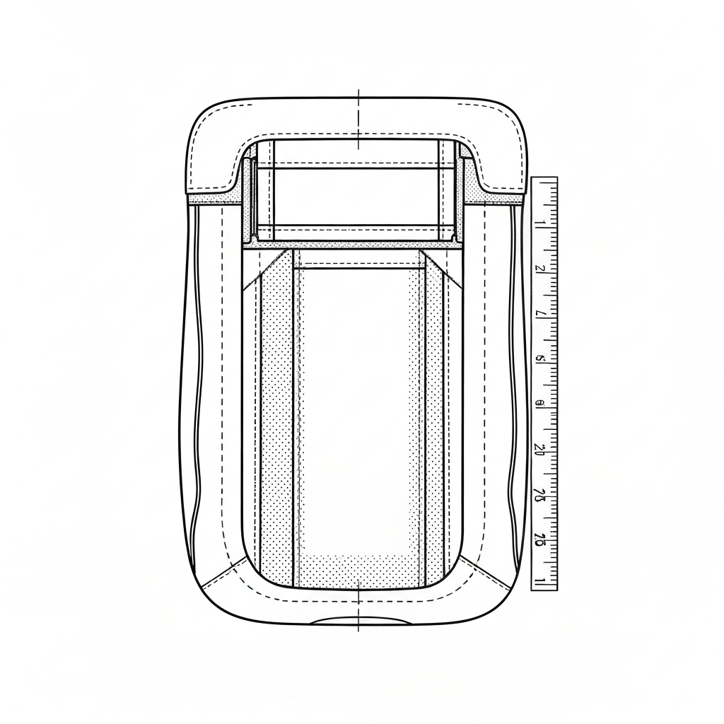 칸틴백 (Canteen Bag / Túi hình tròn / キャンティーンバッグ) 기술 도식화