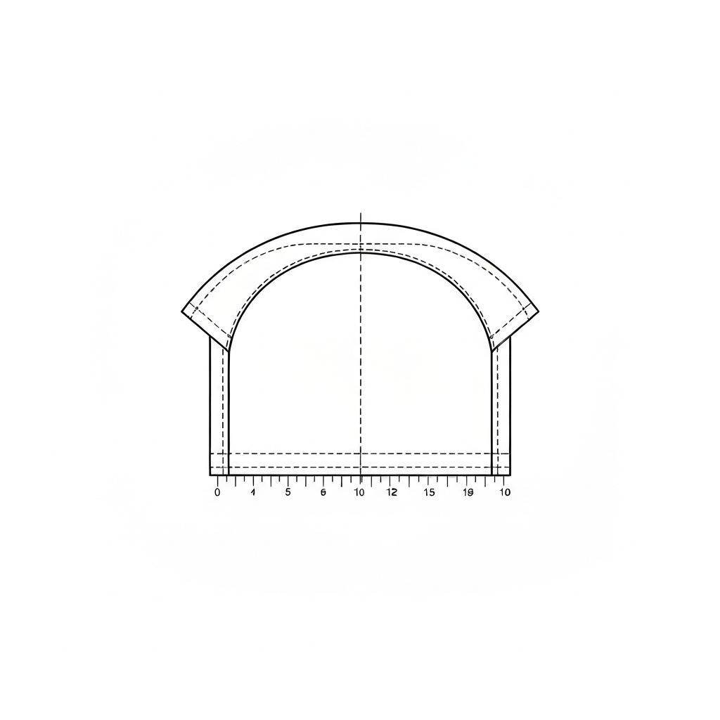 뒤중심 (Center Back / giữa sau / 后中 / 後ろ中心) 기술 도식화