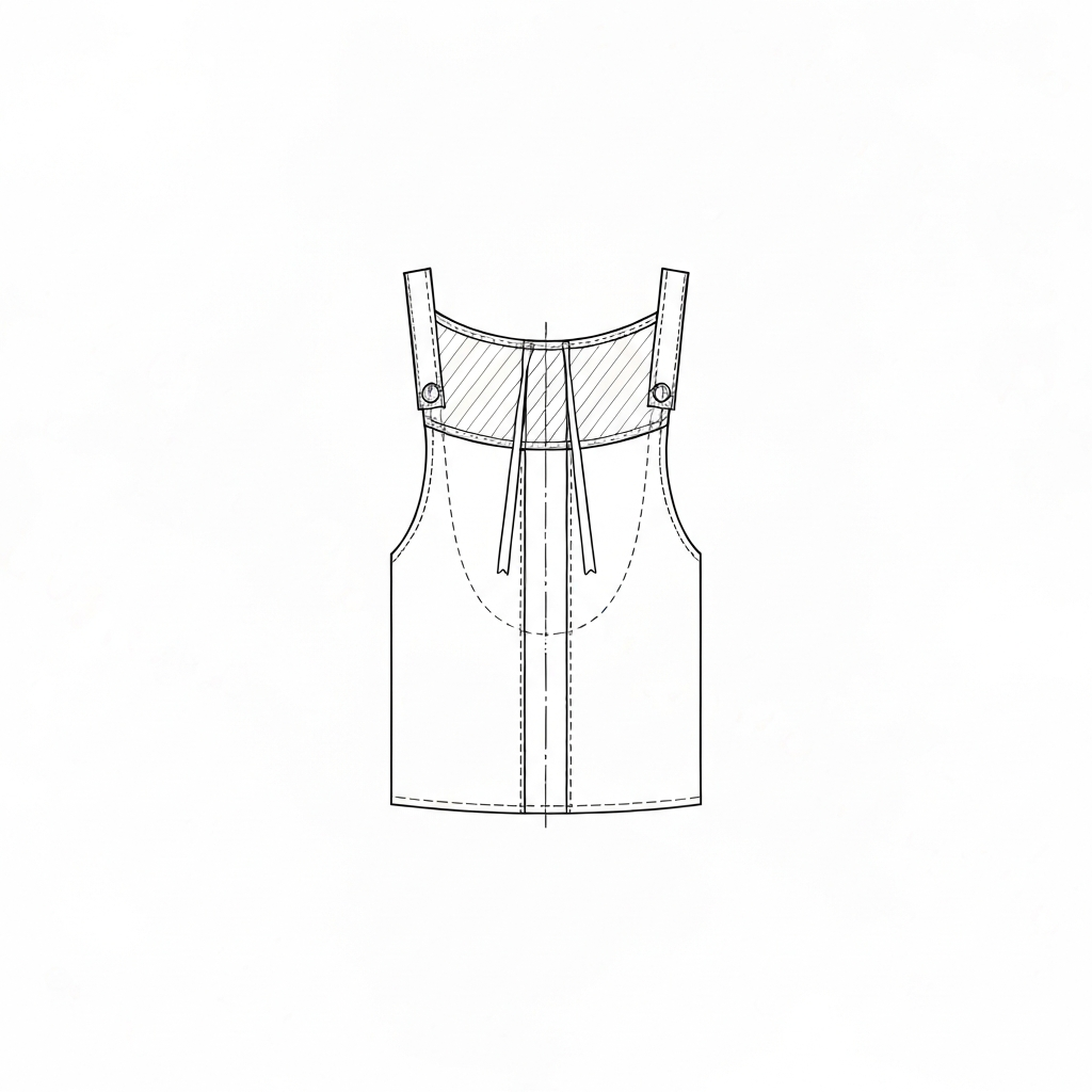 앞중심 (Center Front / giữa trước / 前中心 / 前中) 기술 도식화