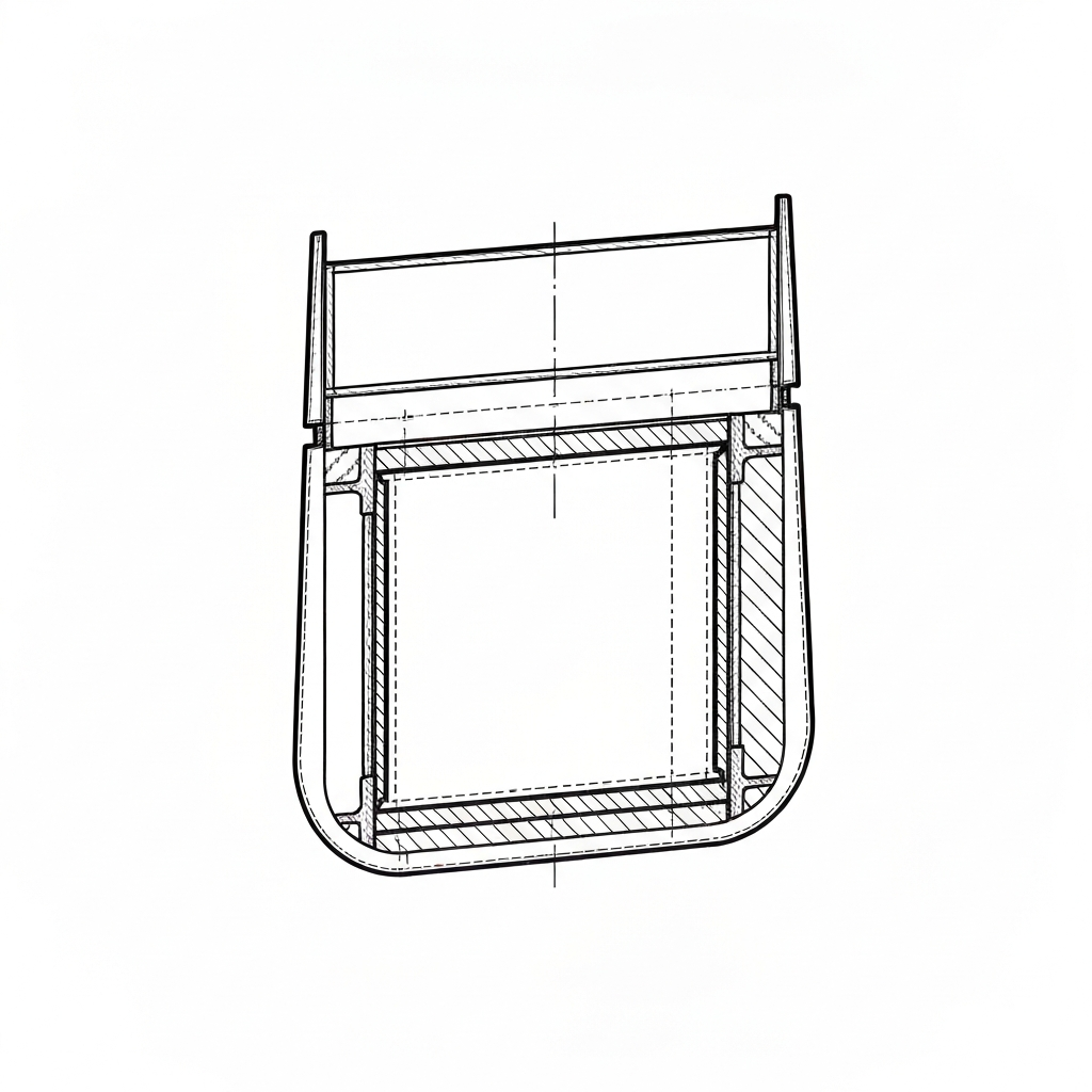 클램쉘 백 (Clamshell Bag) 기술 도식화