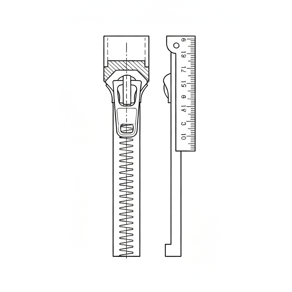 코일지퍼 (Coil Zipper / khóa kéo cuộn / コイルファスナー) 기술 도식화