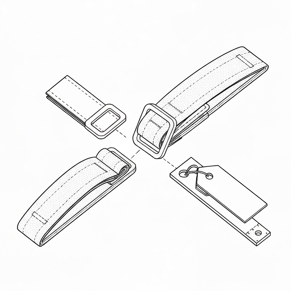 컴프레션스트랩 (Compression Strap / dây nén / コンプレッションベルト) 기술 도식화