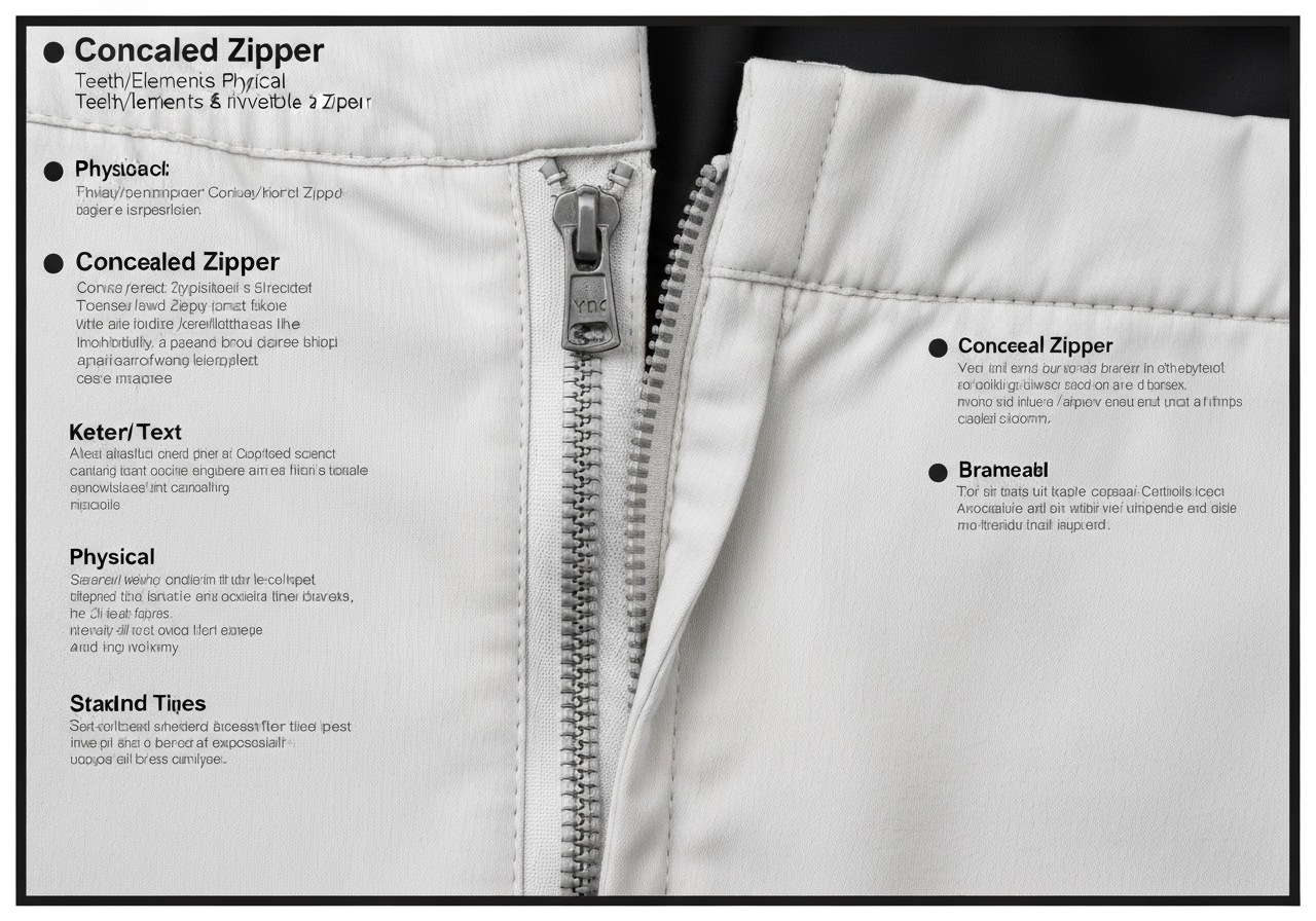 콘실지퍼 (Concealed Zipper / khóa kéo ẩn / コンシールファスナー)