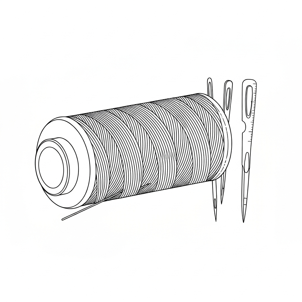 면사 (Cotton Thread / chỉ cotton / 綿糸) 기술 도식화