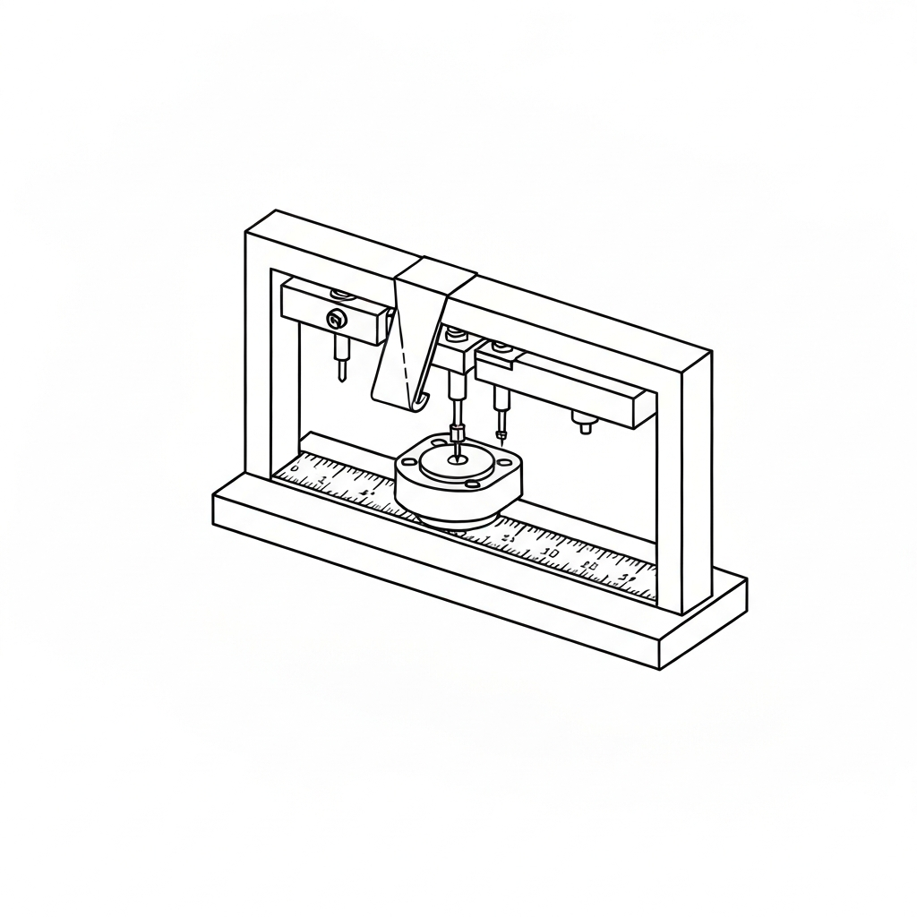 마찰 견뢰도 시험 (Crocking Test / Kiểm tra độ bền màu ma sát / 摩擦堅牢度試験) 기술 도식화