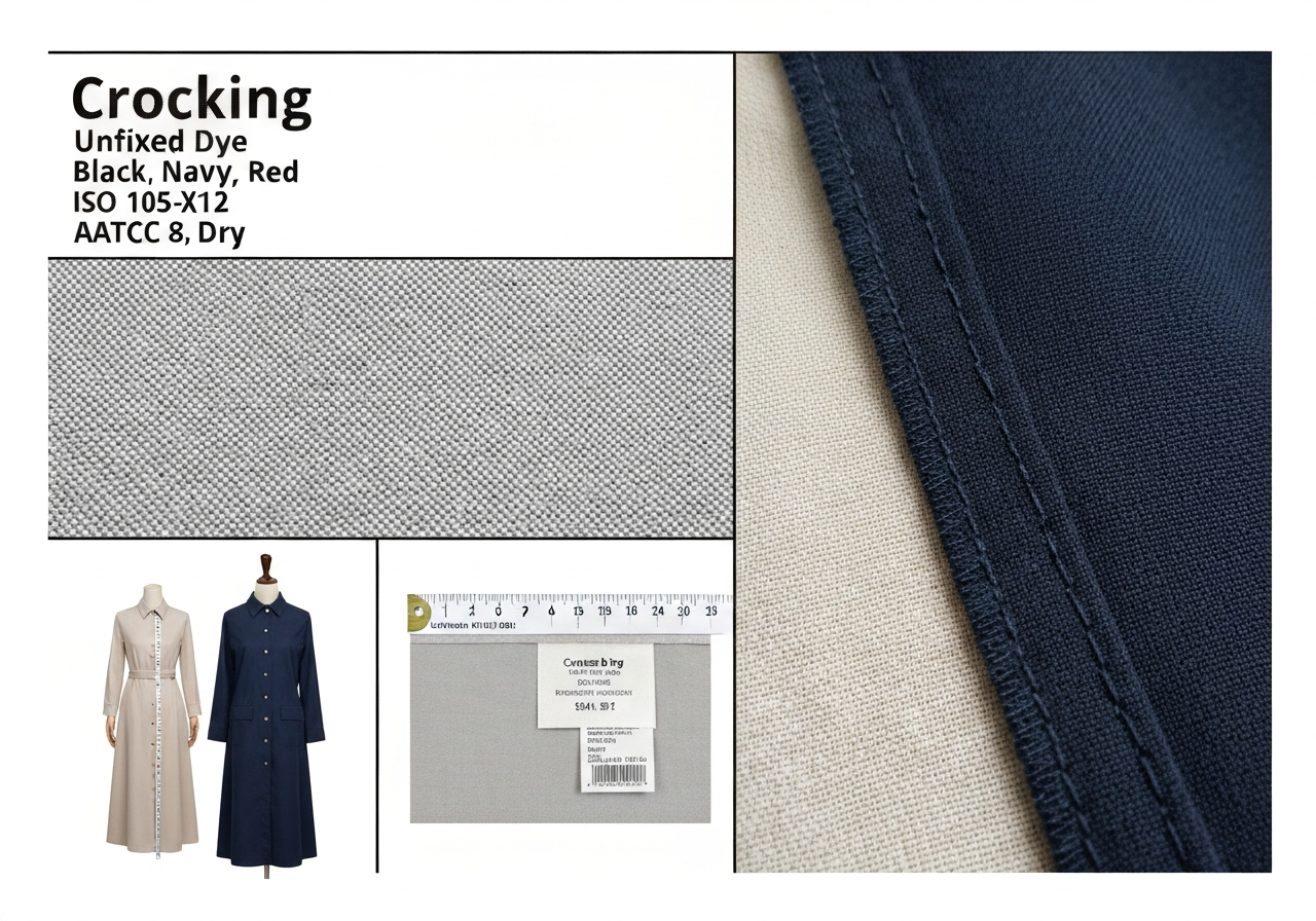 마찰 견뢰도 (Crocking / Độ bền màu ma sát / 摩擦堅牢度)