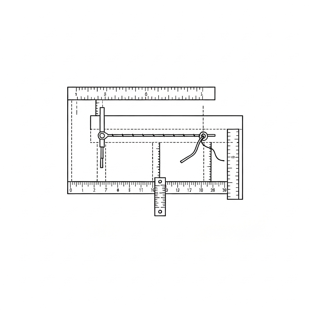 봉제선 비뚤어짐 (스티치 삐뚤음) 기술 도식화