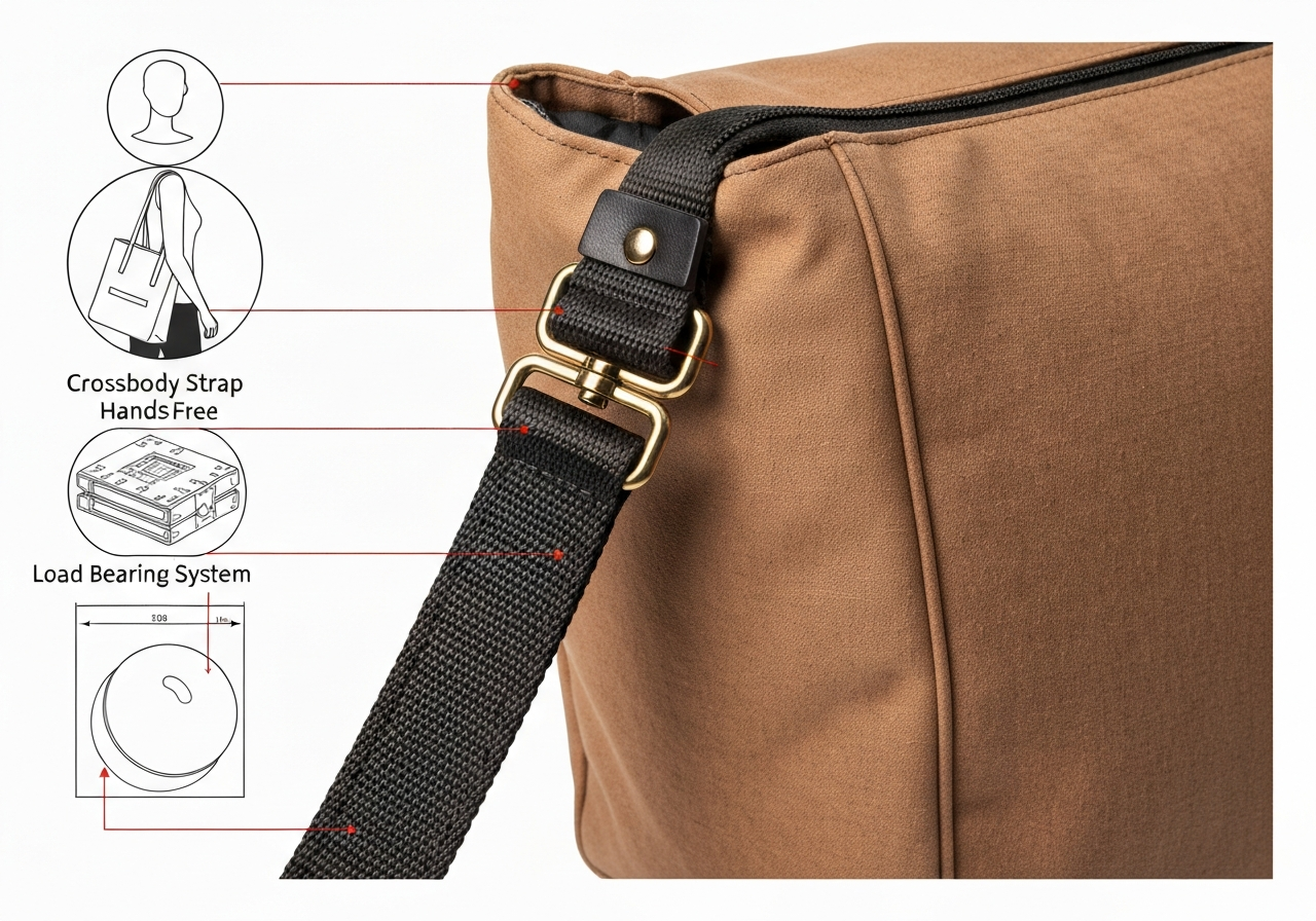 크로스스트랩 (Crossbody Strap / dây đeo chéo / ショルダーベルト)