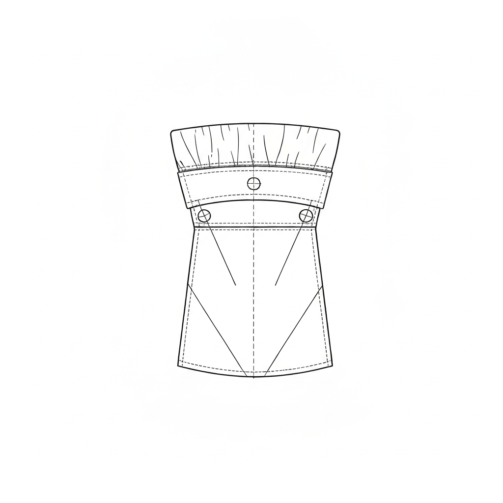 커프스 (Cuff / Cổ tay áo / カフス) 기술 도식화