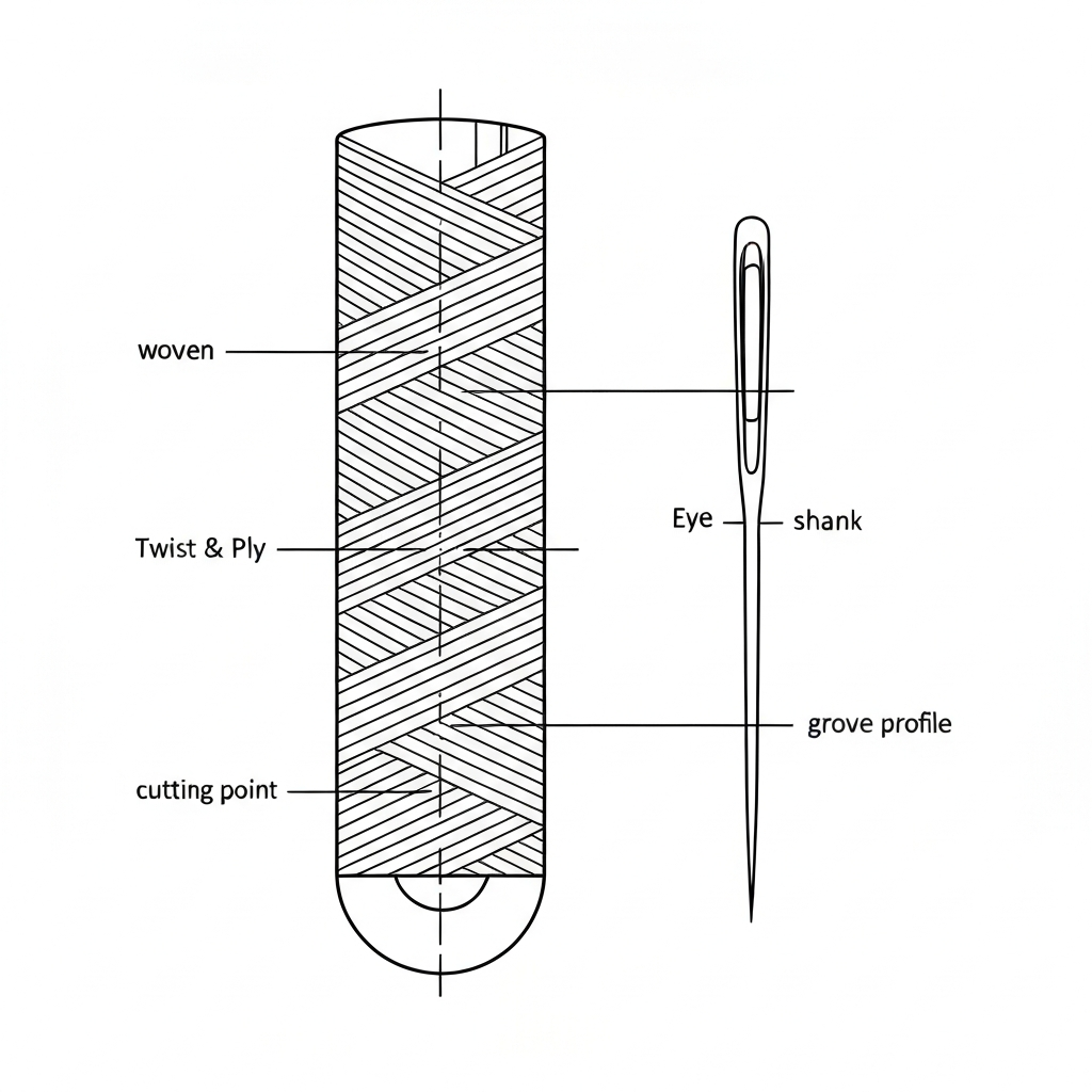 커팅 침 (칼끝 침) 기술 도식화