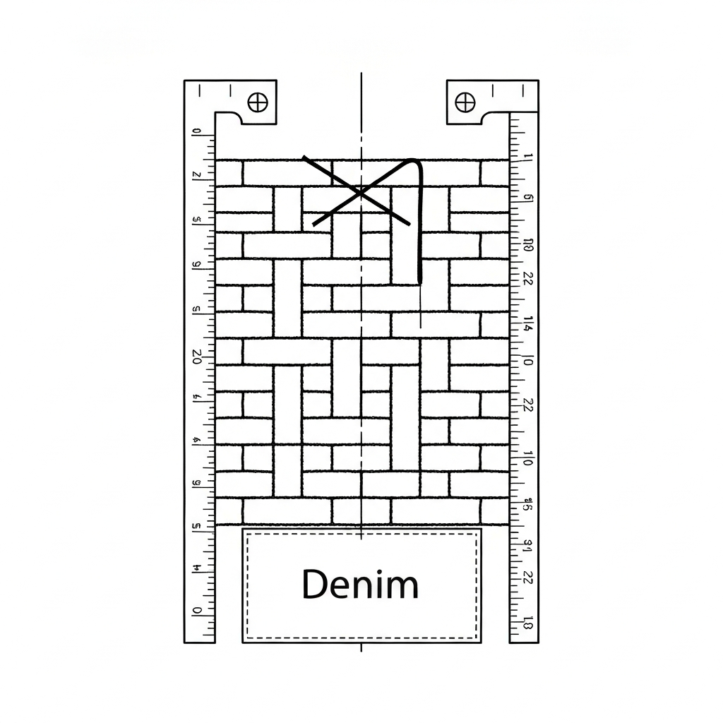 데님 (Denim / vải bò / デニム / 牛仔布) 기술 도식화