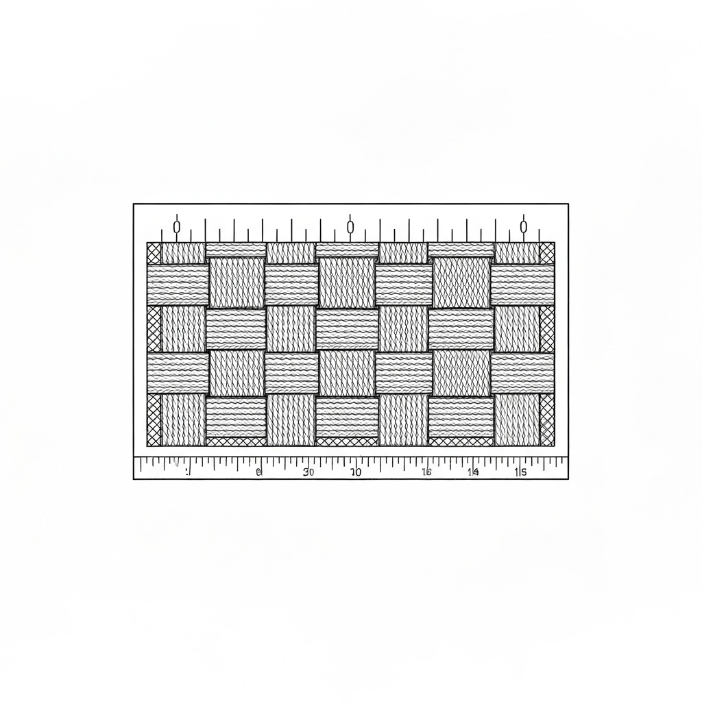 다이아 립스탑 (Diamond Ripstop / Vải Ripstop kim cương / ダイヤリップストップ) 기술 도식화