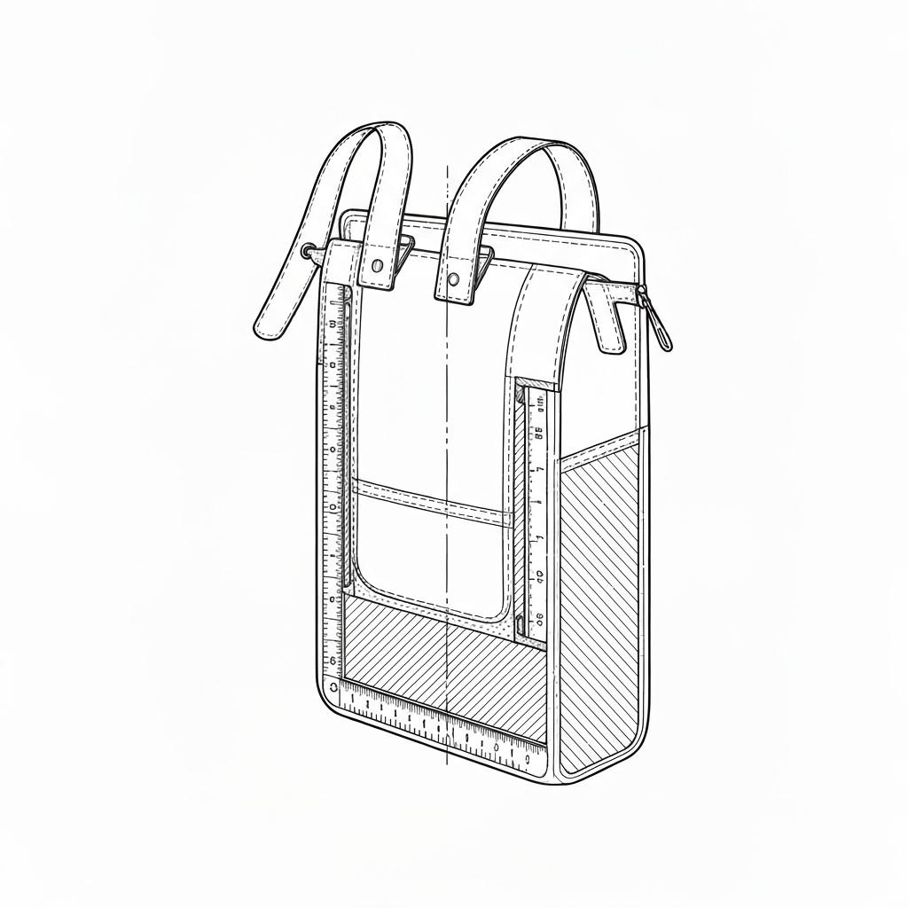 기저귀 가방 (Diaper Bag / Túi bỉm sữa / 妈咪包 / マザーズバッグ) 기술 도식화