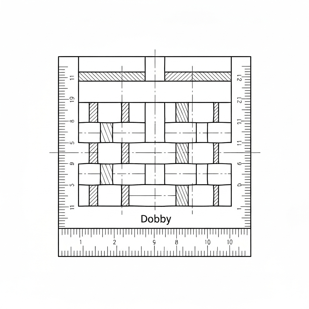 도비 (Dobby / Vải Dobby / ドビー / 小提花) 기술 도식화
