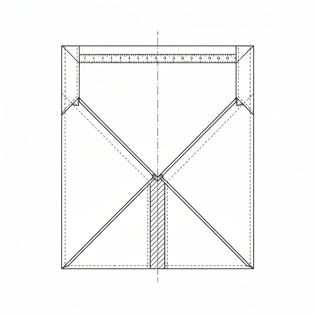 엔벨로프백 (Envelope Bag / Túi phong bì / エン베ロープバッグ / 信封包) 기술 도식화