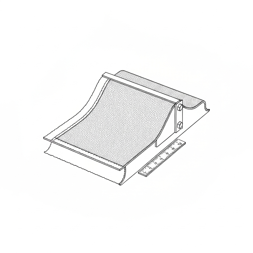 연단 (Fabric Spreading / Trải vải / 延反) 기술 도식화