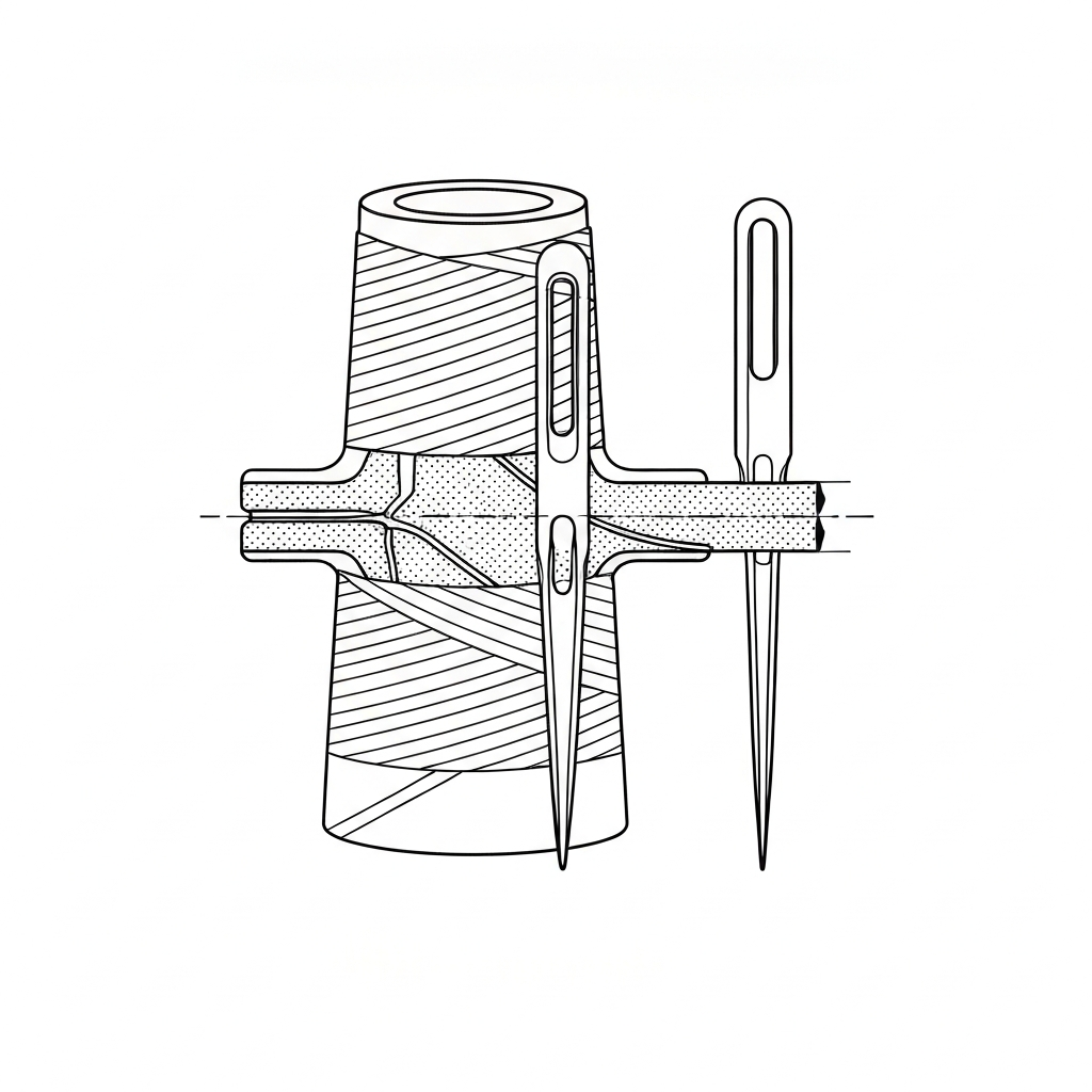 SES 침 (FFG/SES / SES針 / Mũi bi nhỏ) 기술 도식화