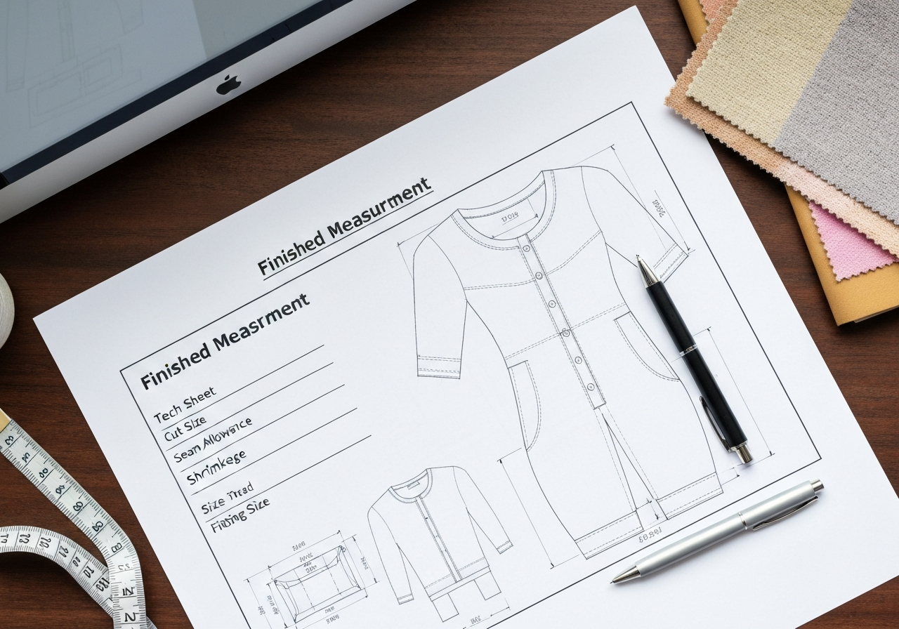 완성사이즈 (Finished Measurement / số đo thành phẩm / 仕上がり寸法)