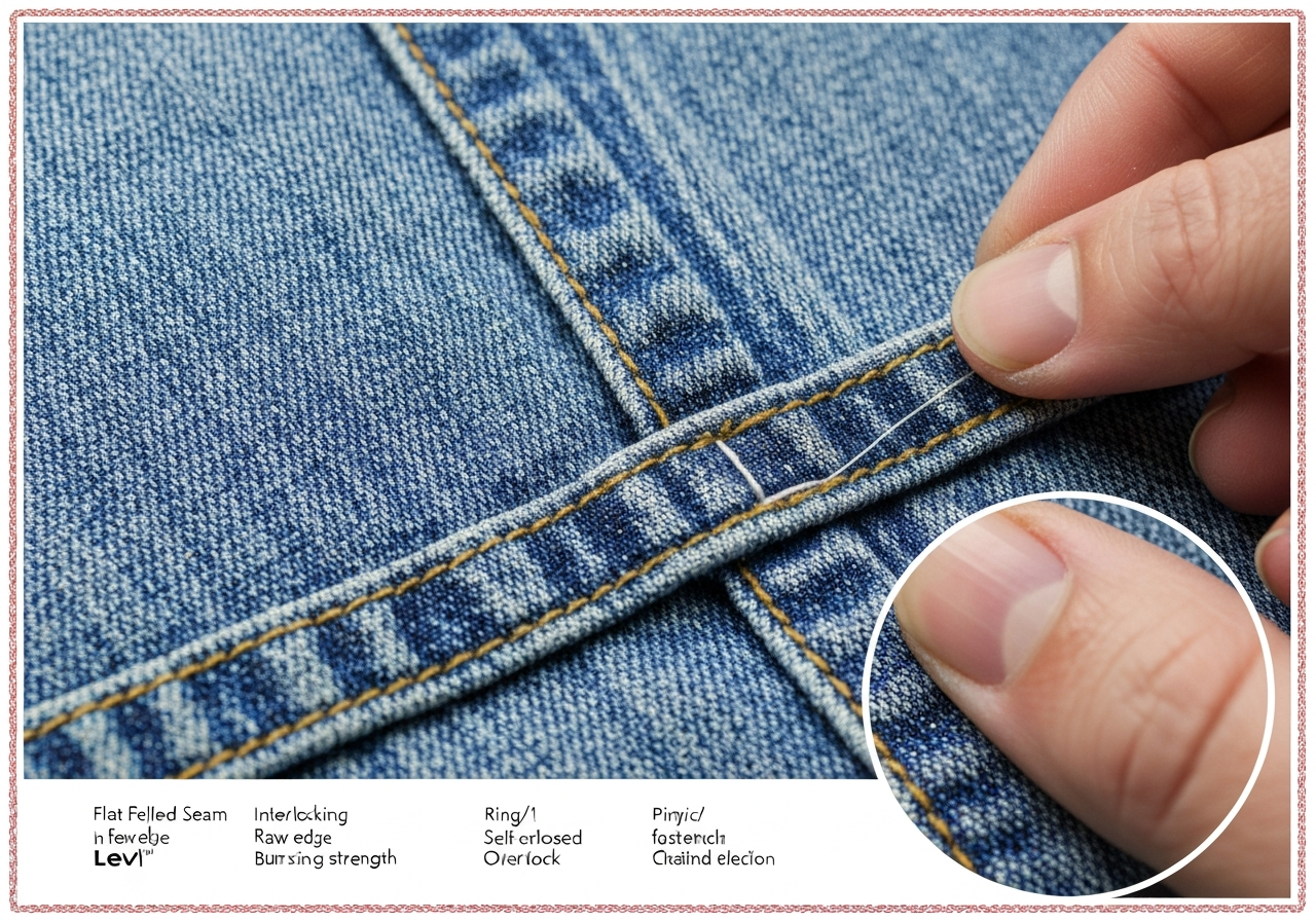 플랫펠드솔기 (Flat Felled Seam / đường may dẹt / 折り伏せ縫이)