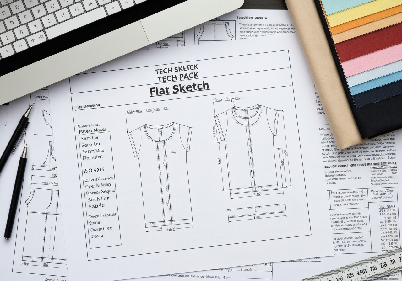 플랫스케치 (Flat Sketch / bản vẽ phẳng / 絵型)