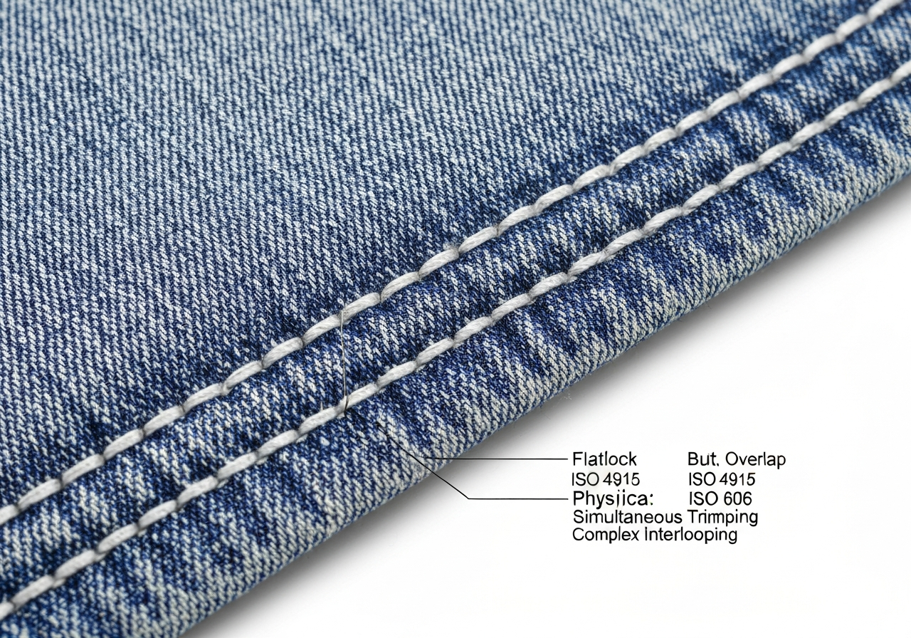 플랫록 (Flatlock Stitch / ISO 4915 Class 600)