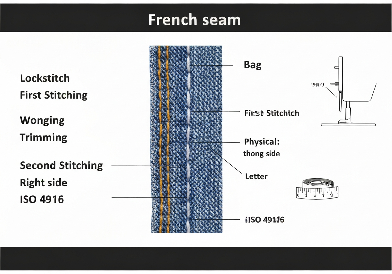 프렌치솔기 (French Seam / đường may Pháp / 袋縫이)