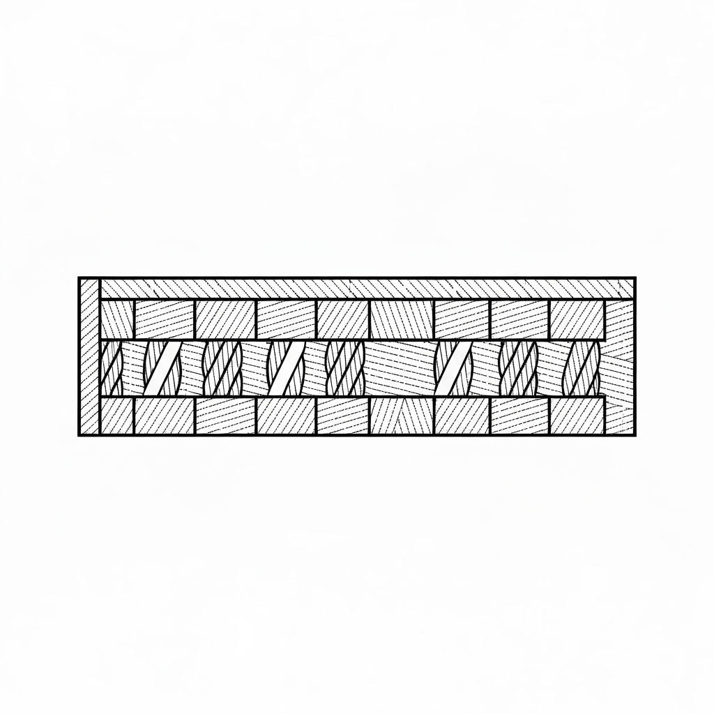 접착심지 (Fusible Interlining / mex dính / 接着芯) 기술 도식화