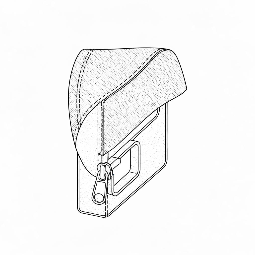 접착 테이프 (Fusible Tape / Băng keo ủi / 接着テープ) 기술 도식화