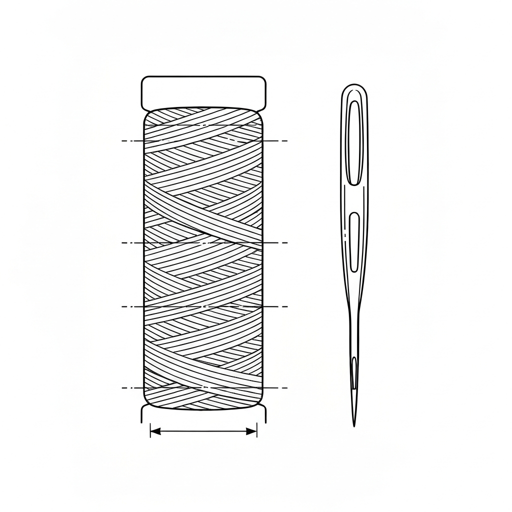 글레이스사 (Glace Thread / グレース糸 / Chỉ Glace) 기술 도식화