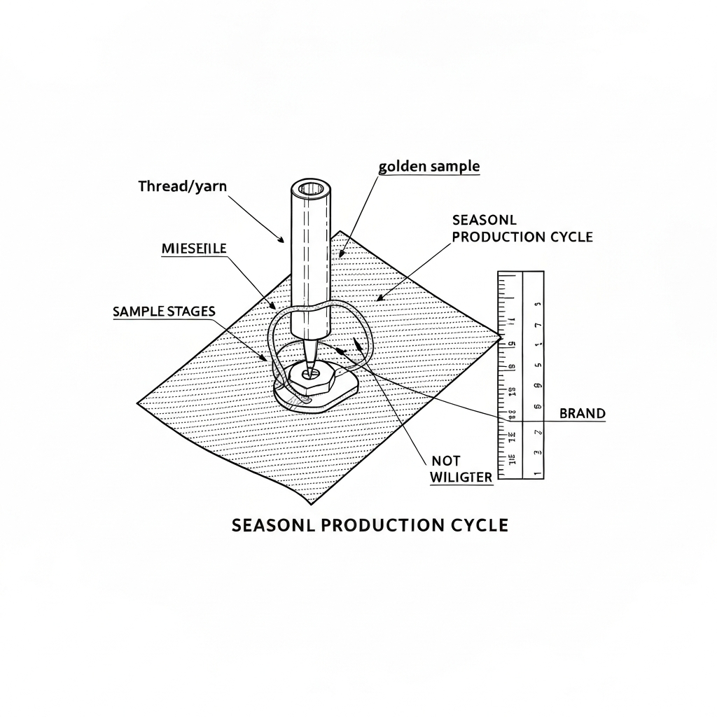 골든샘플 (Golden Sample / mẫu vàng / ゴールデンサンプル / 确认样) 기술 도식화