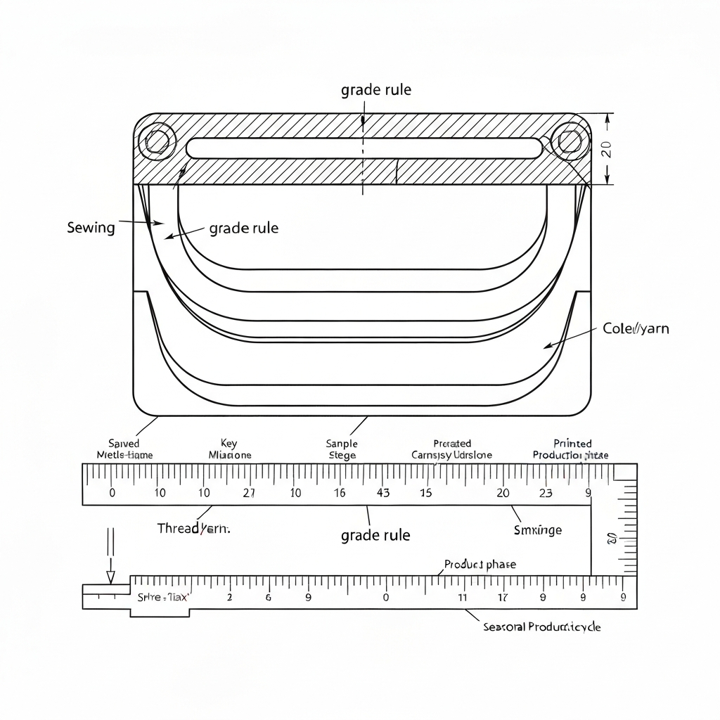 그레이딩 룰 (Grade Rule / グレーディングルール / Quy tắc nhảy size) 기술 도식화