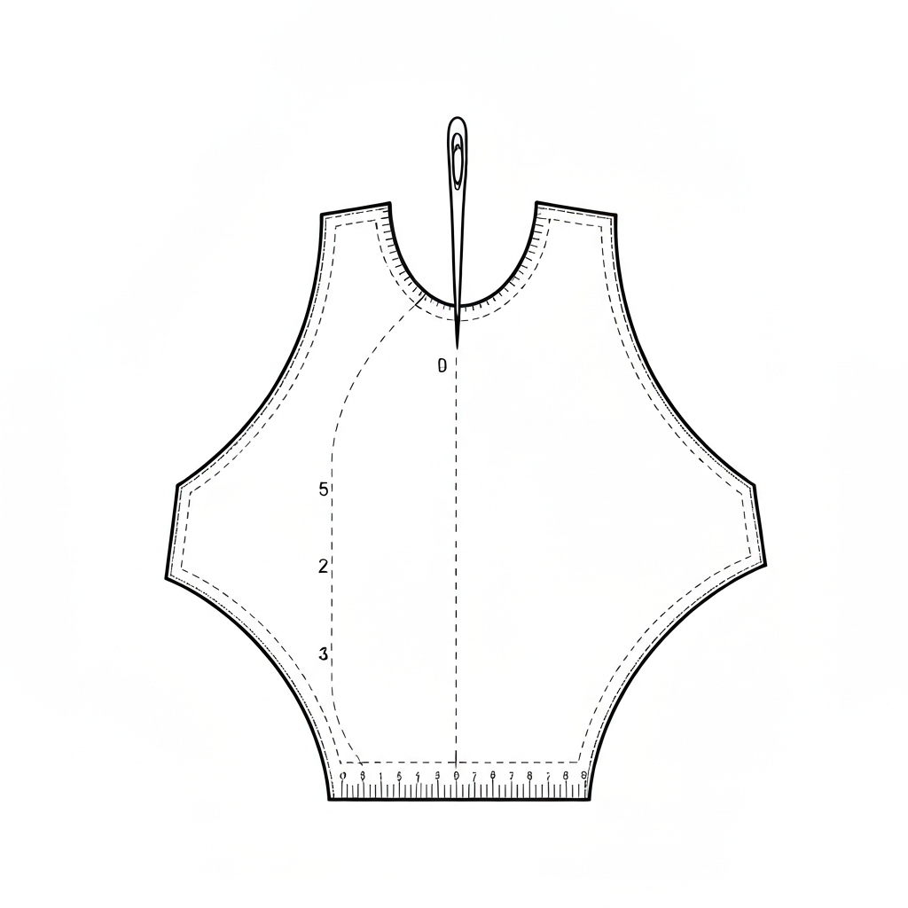 그레이딩 (Grading / nhảy size / グレーディング / 放码) 기술 도식화