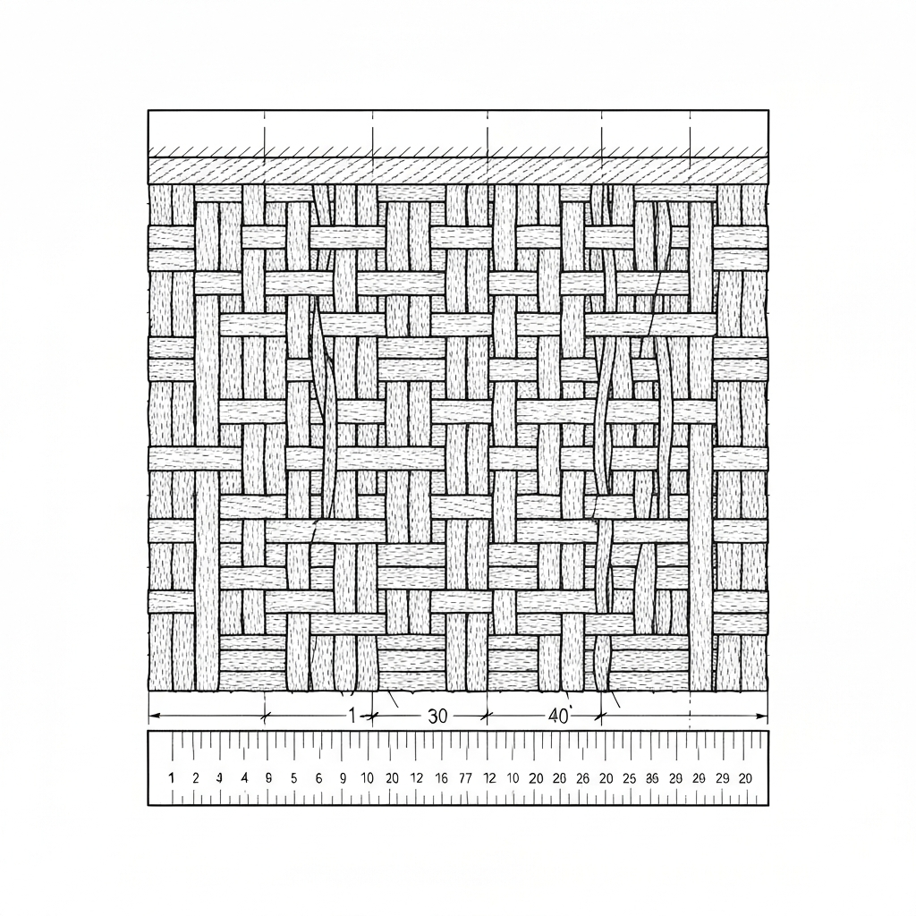 생지 (Greige Fabric / Vải mộc / 生機) 기술 도식화