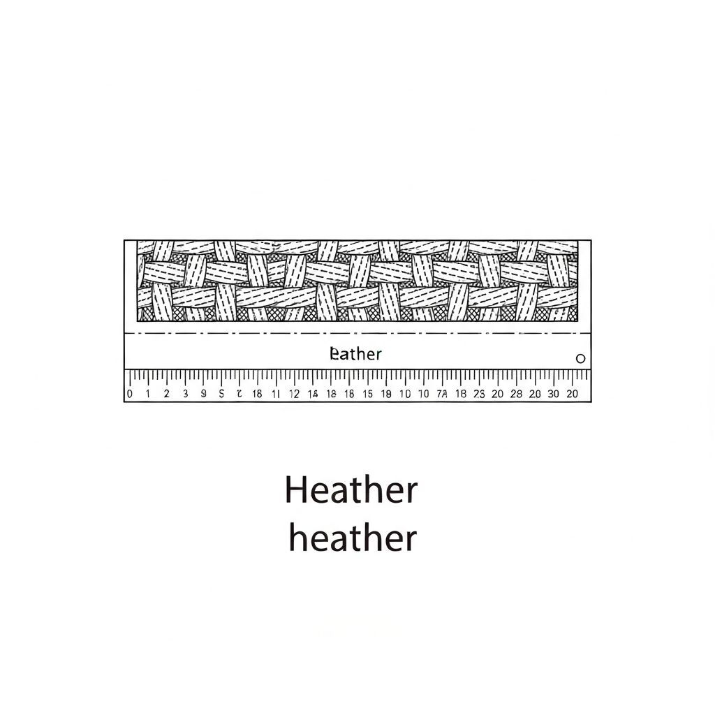 헤더 (Heather / Vải muối tiêu / ヘザー) 기술 도식화
