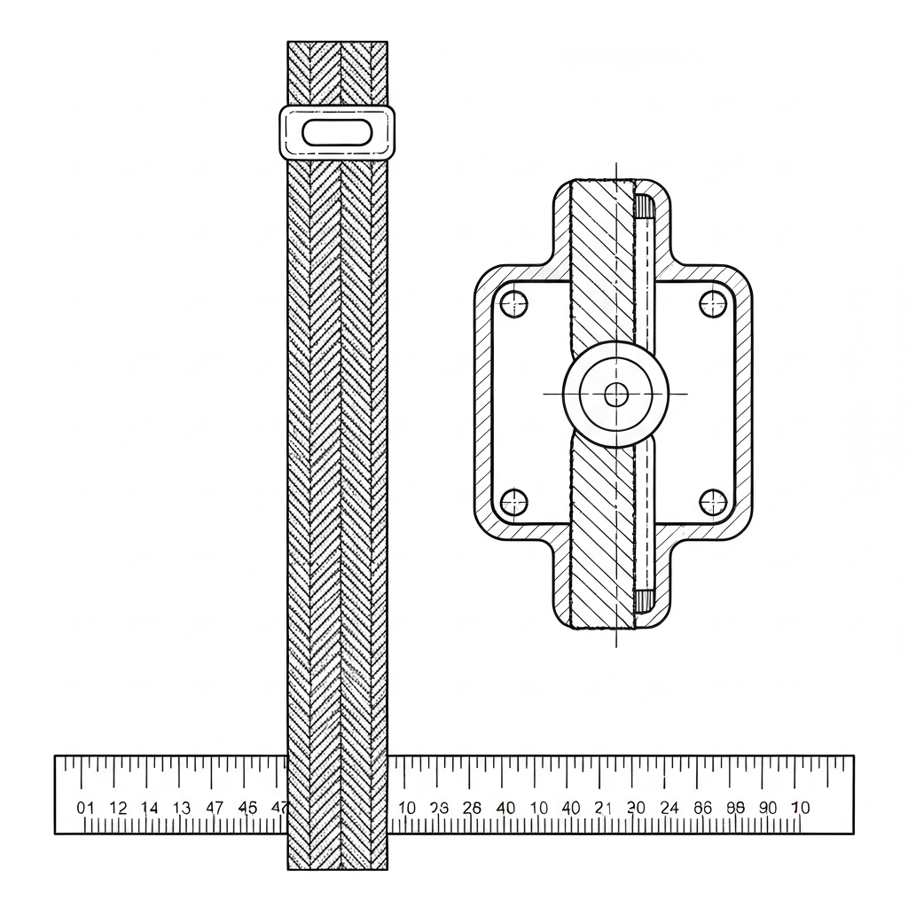 헤링본 테이프 (Herringbone Tape / Dây xương cá / 杉綾テープ / 人字带) 기술 도식화