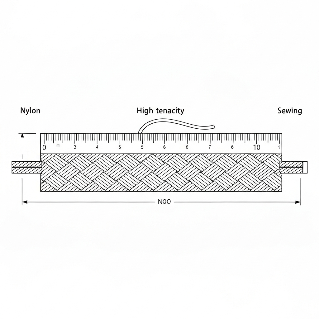 고강력사 (High Tenacity Thread / Cường độ cao / 高強力糸 / 高强线) 기술 도식화