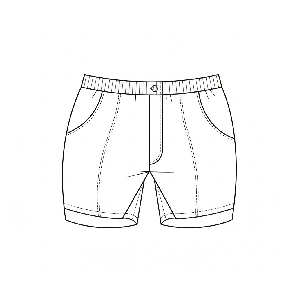 엉덩이둘레 (Hip Circumference / vòng mông / ヒップ / 臀围) 기술 도식화