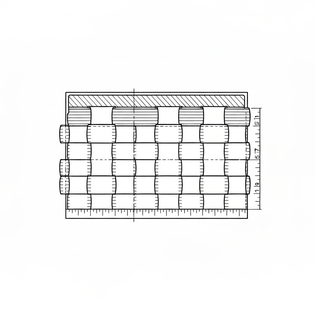 허니콤 (Honeycomb / Vải tổ ong / ハニカム / 蜂巢) 기술 도식화