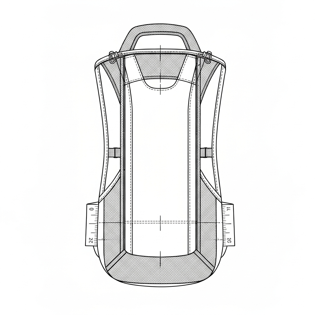 하이드레이션 팩 (Hydration Pack / Balo túi nước / ハイドレーションパック) 기술 도식화
