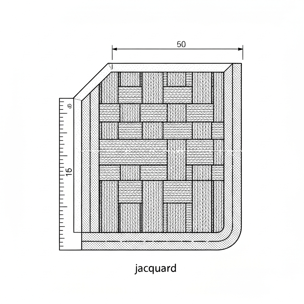 자카드 (Jacquard / Vải Jacquard / ジャカード) 기술 도식화